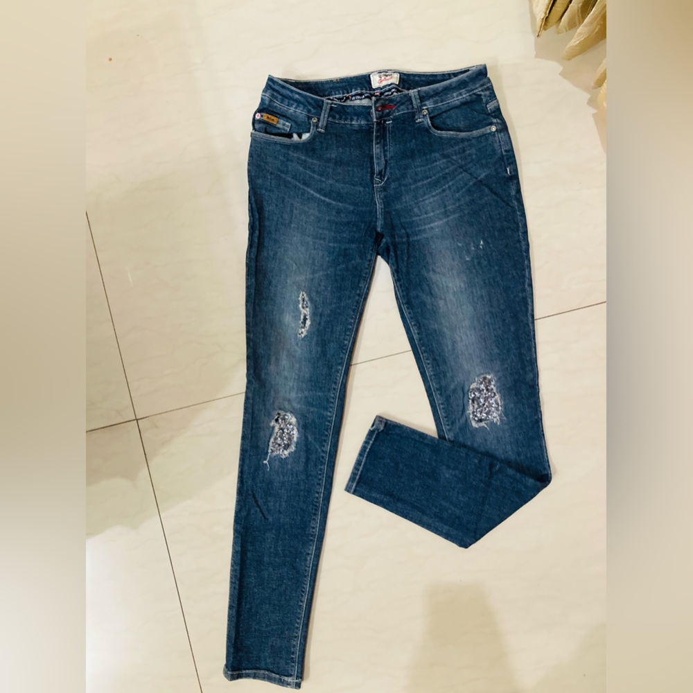 Lee cooper sequin patches slim jeans - Picture 1 of 6